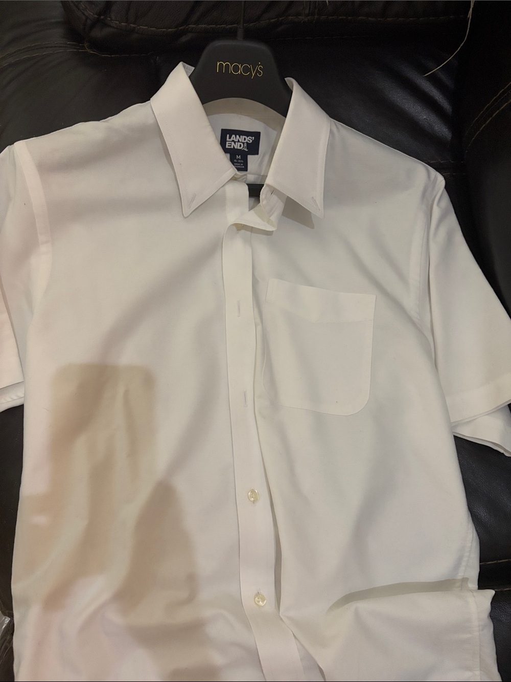White button down with short sleeves